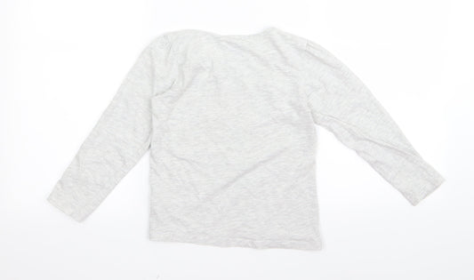 Preworn Girls Grey Top Pyjama Top Size 6 Years - peppa pig