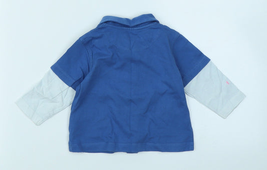 Cherokee Boys Blue Basic Button-Up Size 3-6 Months