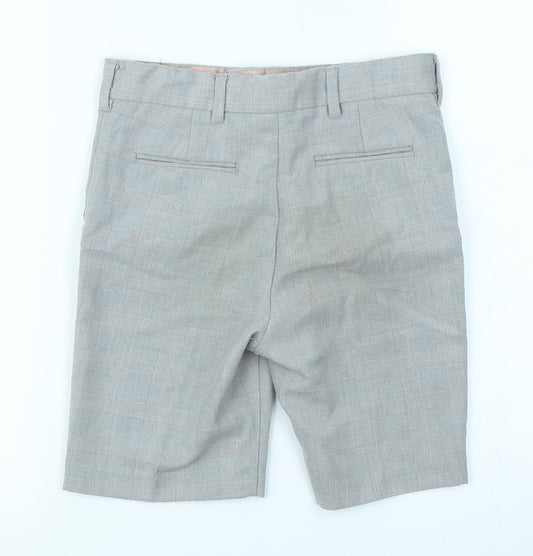 River Island Girls Grey Plaid Cargo Shorts Size 10 Years
