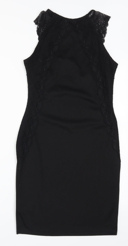 H&M Womens Black Lace Bodycon Size S