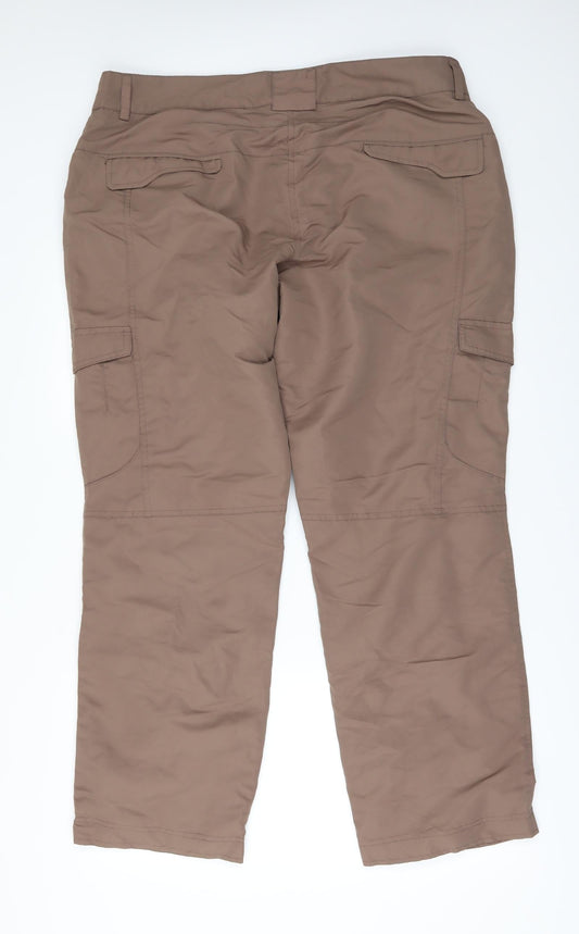 bonprix Womens Brown Rain Trousers Trousers Size 20 L30 in