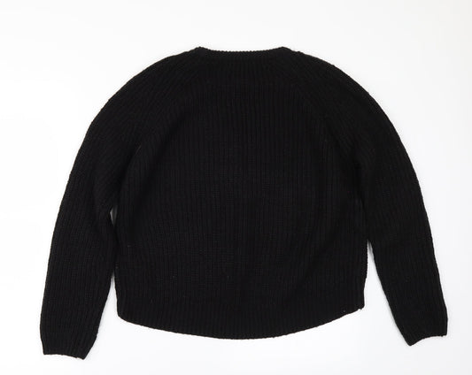 New Look Womens Black Pullover Jumper Size 14