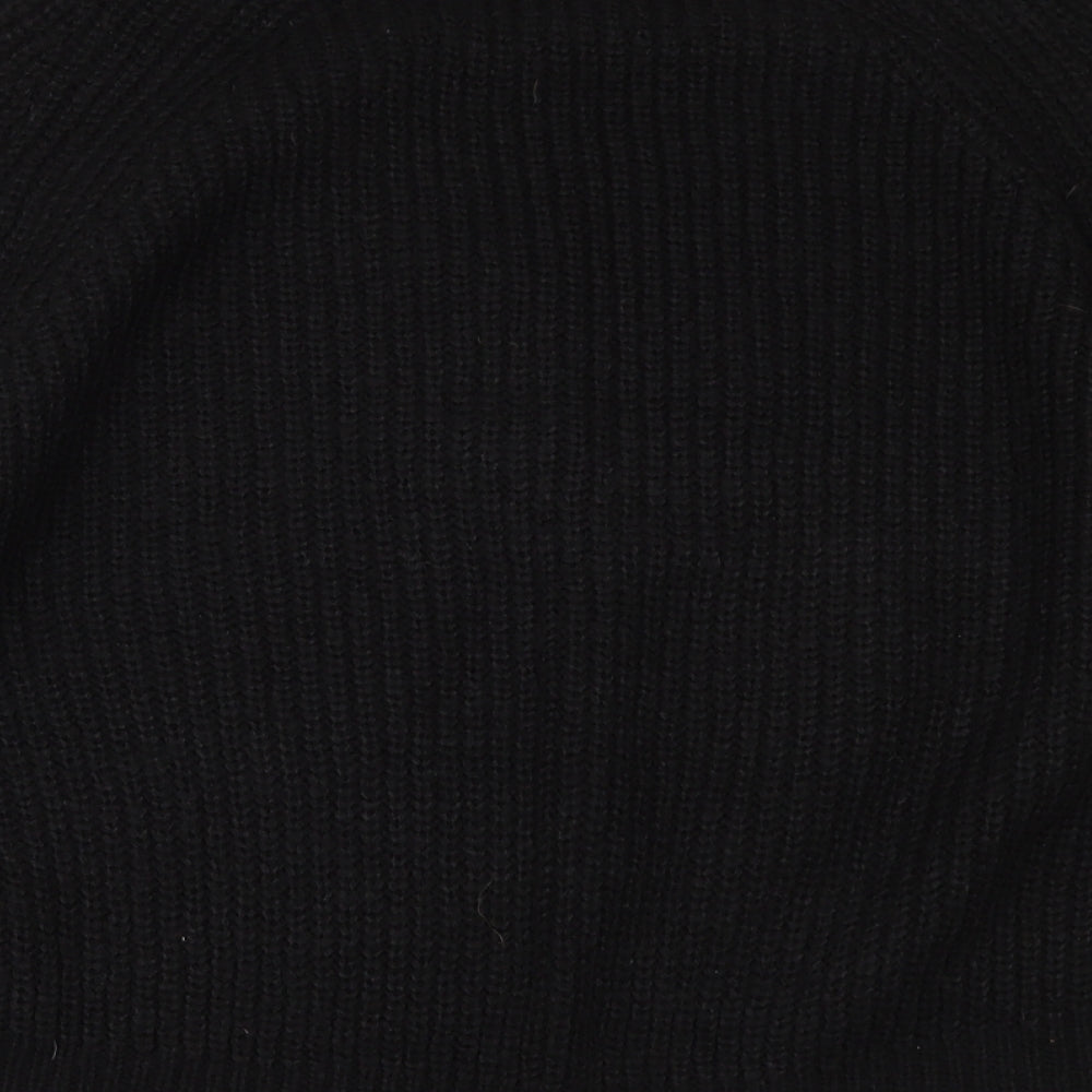 Brand and care label for New Look women’s black jumper, size UK 14