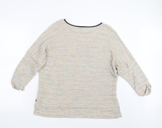 Topshop Womens Beige Knit Pullover Jumper Size 12