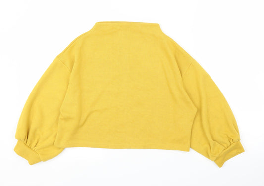 Preworn Womens Yellow Pullover Jumper Size S - Cropped