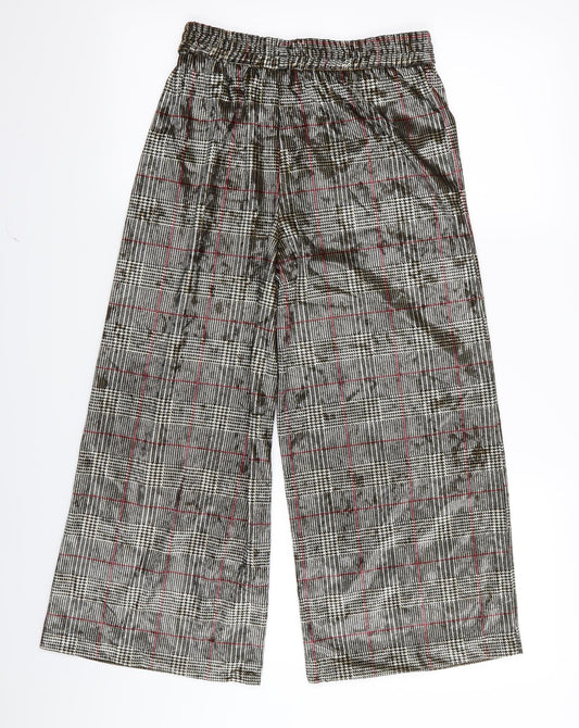 River Island Girls Multicoloured Check Jogger Trousers Size 10 Years - trousers