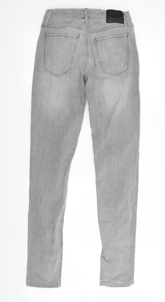 Preworn Womens Grey Straight Jeans Size 26 in L33 in