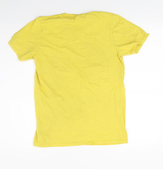 Missguided Womens Yellow Basic T-Shirt Size S - Calabasas