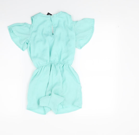 papaer doll Womens Green Shorts One-Piece Size 8