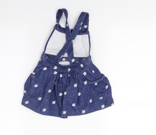 Mini Club Girls Blue Floral Fit & Flare Size 3-6 Months