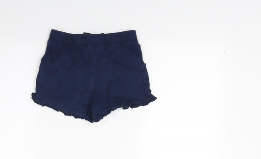 TU Girls Blue Jersey Hot Pants Shorts Size 7 Years