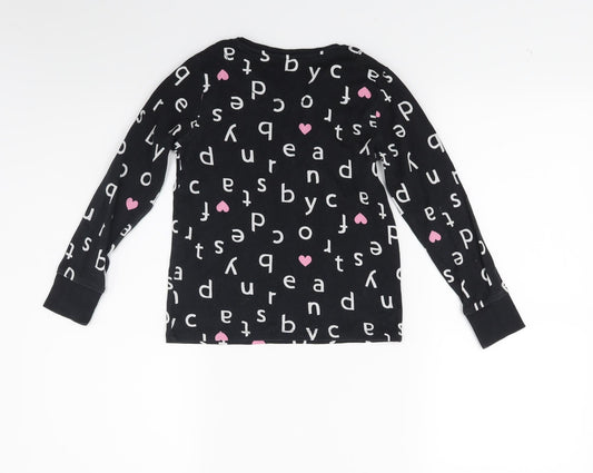 George Girls Black Pullover Sweatshirt Size 6-7 Years