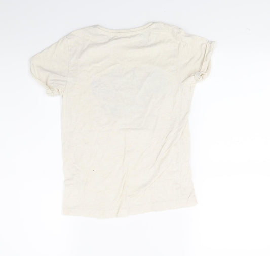 YD Girls White Basic T-Shirt Size 10 Years - Style Icon