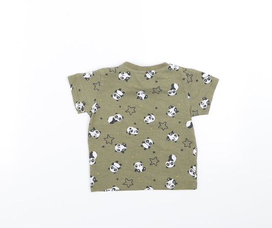 Matalan Boys Green Basic T-Shirt Size 9-12 Months - panda stars