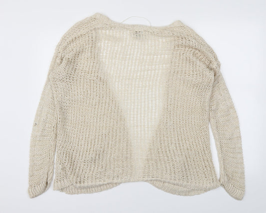 River Isand Womens Beige Cardigan Jumper Size 10