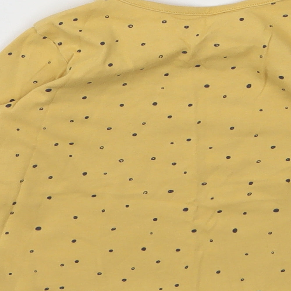 George Girls Yellow Spotted Basic T-Shirt Size 9-12 Months
