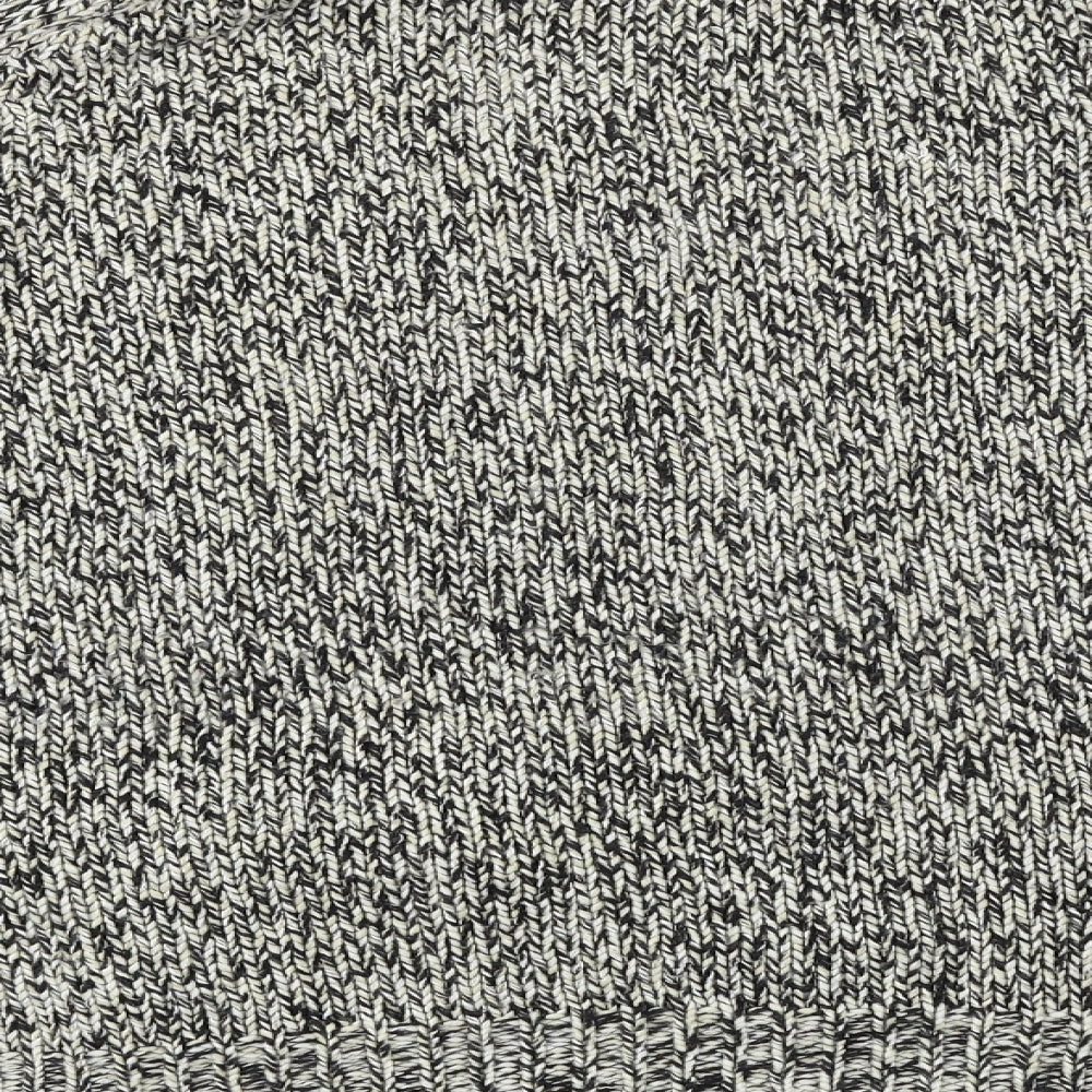 Brand and care label for H&M women’s grey cardigan jumper, size M