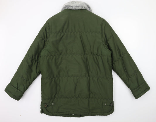 Damo Womens Green Overcoat Coat Size 12