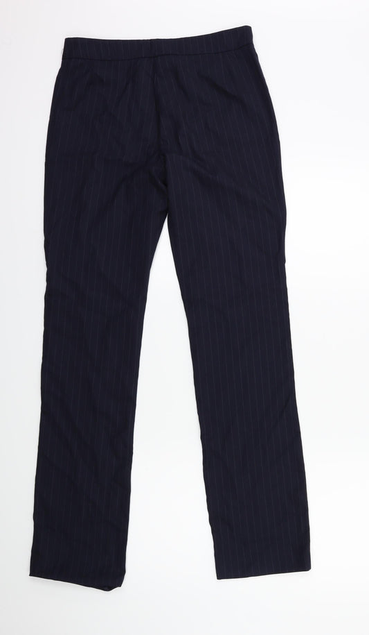David luke Womens Blue Striped Trousers Size 26 in L31 in