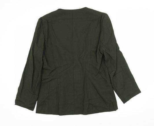 Gina Womens Green Jacket Size 12