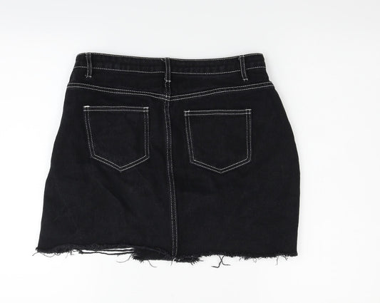 Misguided Womens Black Flare Skirt Size 12