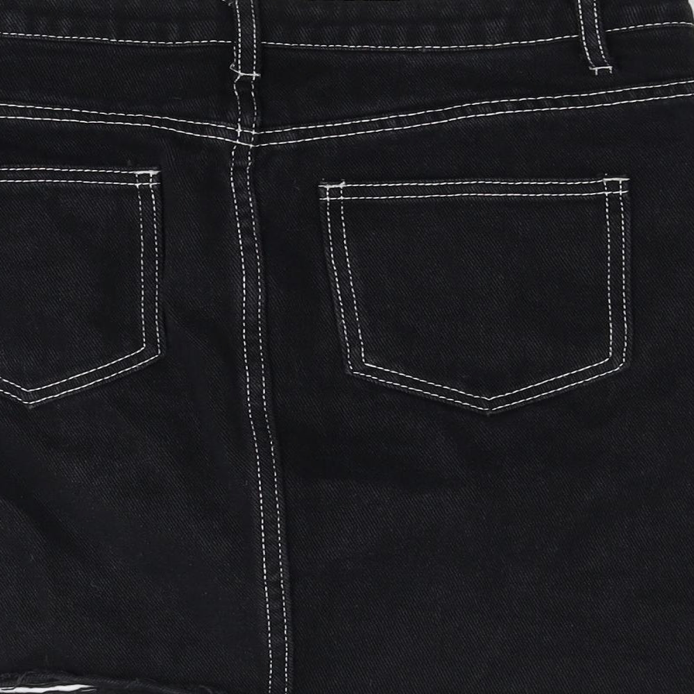 Misguided Womens Black Flare Skirt Size 12