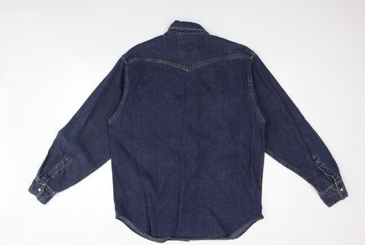 the look Womens Blue Jacket Size L