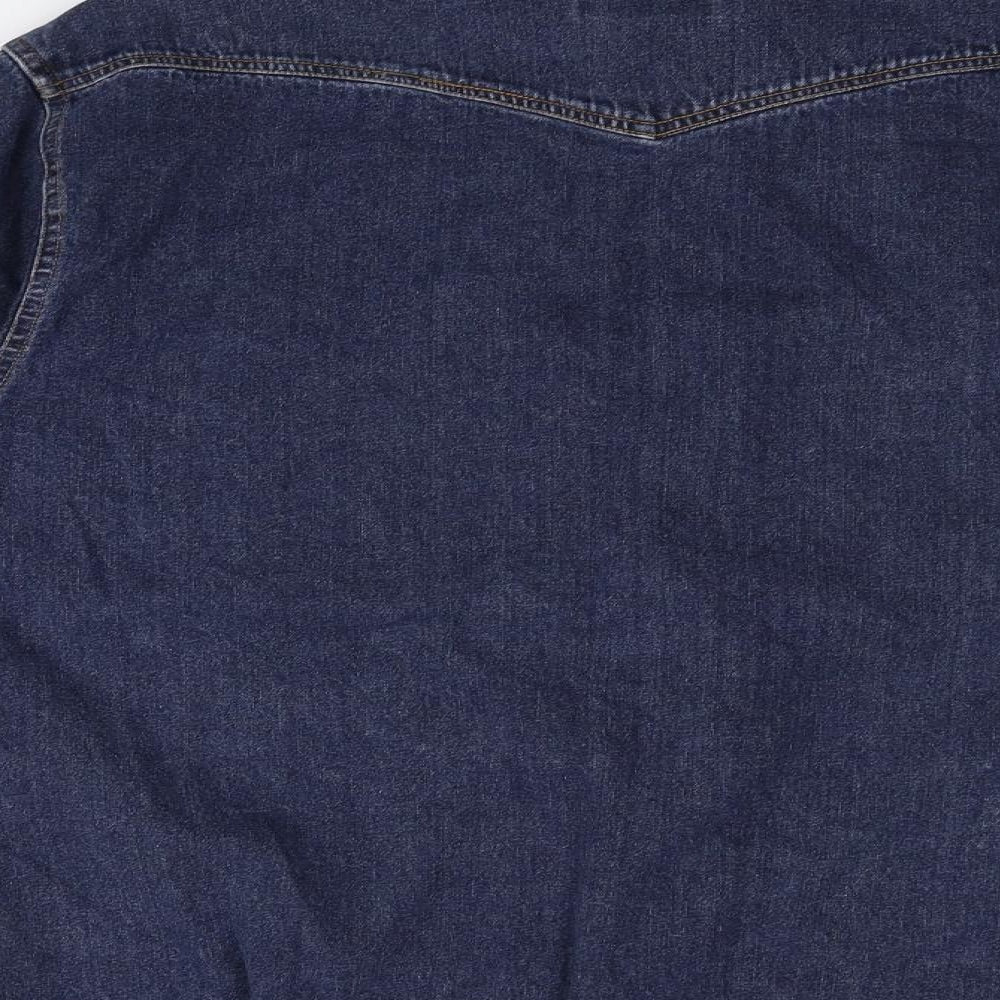 Brand and care label for the look women’s blue jacket, size L