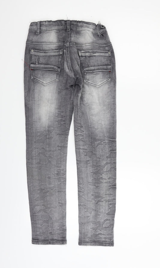 dola elvin Girls Grey Straight Jeans Size 13-14 Years