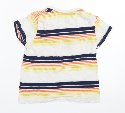 Primark Boys Silver Striped Basic T-Shirt Size 4-5 Years