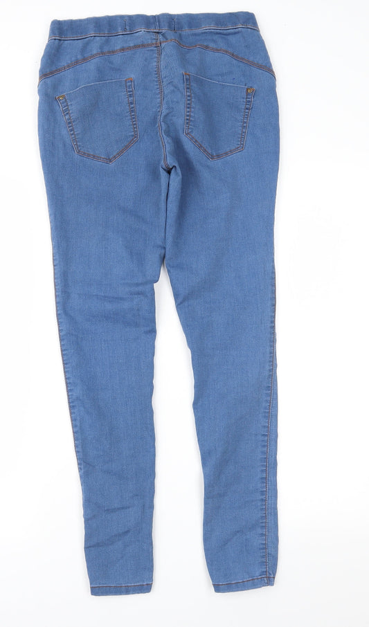 Denim & Co. Womens Blue Denim Jegging Jeans Size 10 L27 in