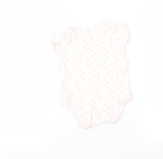 TU Girls Pink Geometric Romper One-Piece Size 3-6 Months