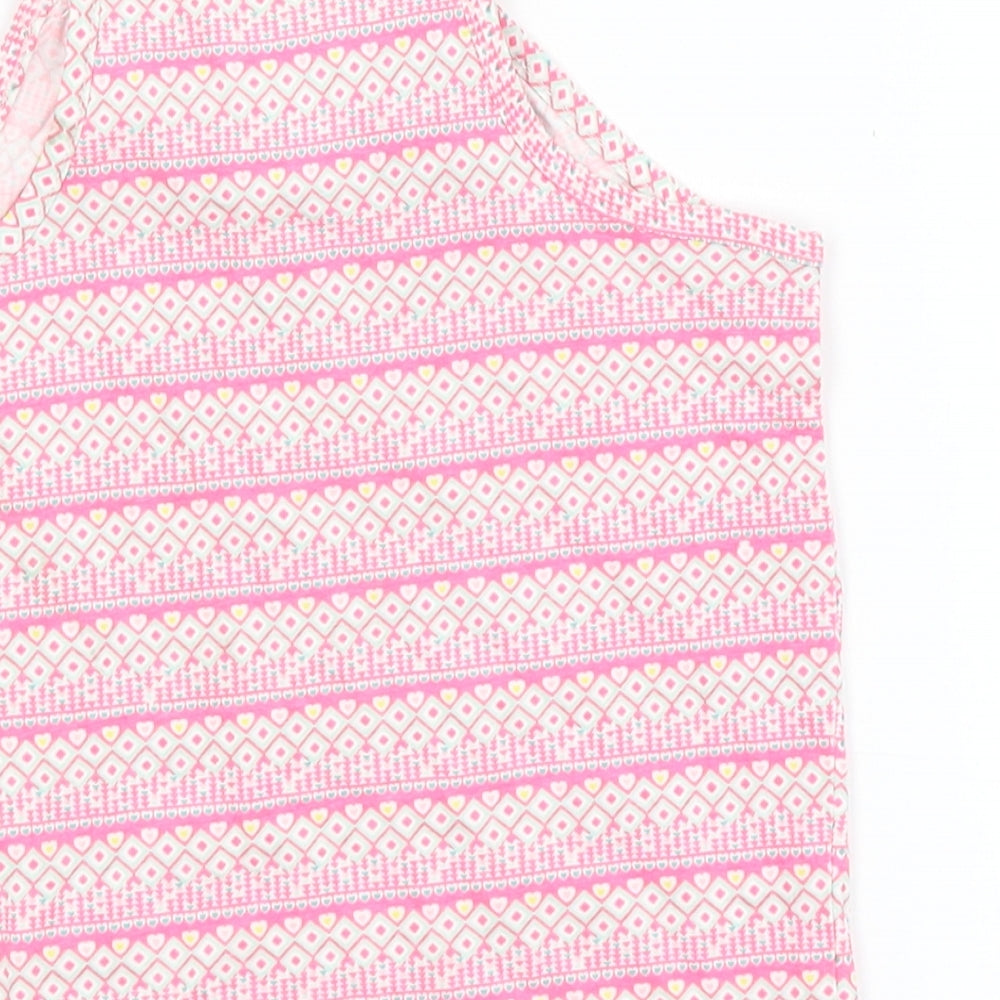 Young Dimension Girls Pink Geometric Camisole Tank Size 4-5 Years