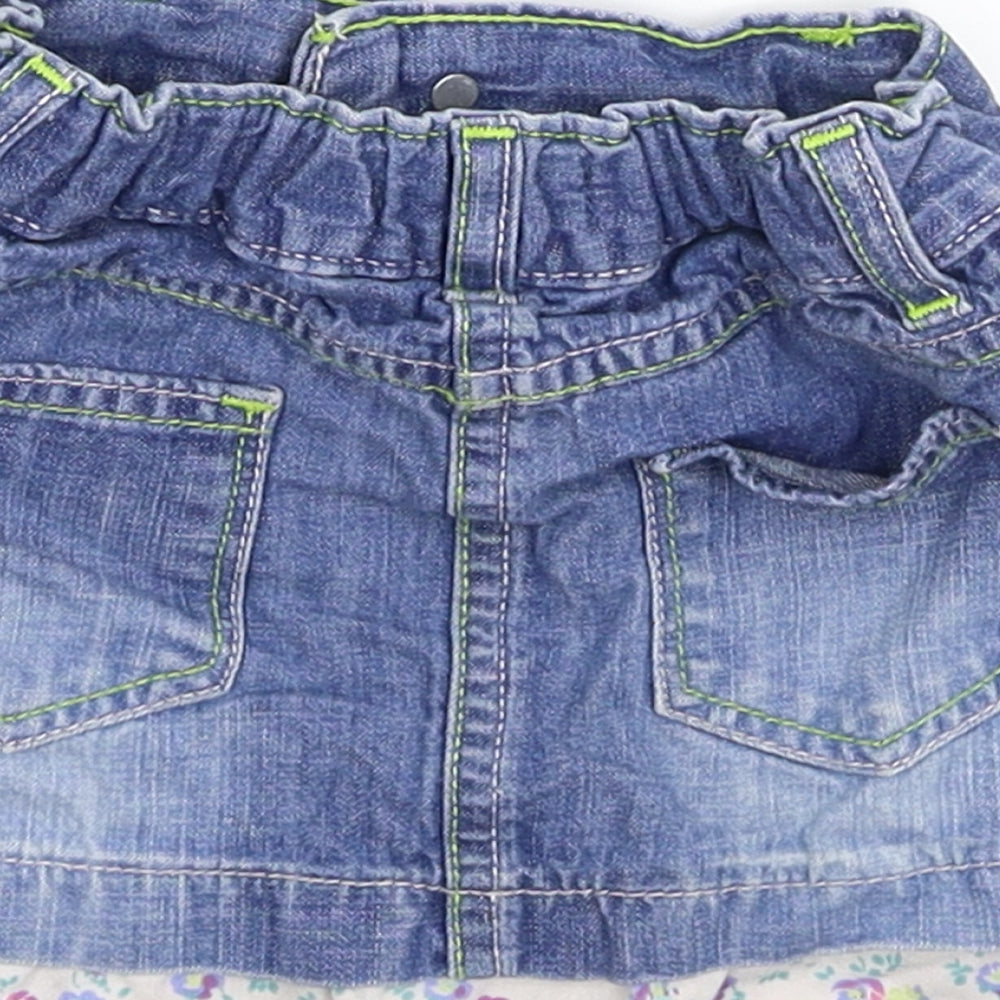 Marks and Spencer Girls Blue Denim A-Line Skirt Size 2 Years