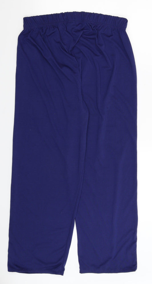 Anne De Lancay Womens Blue Trousers Size 14 L28 in
