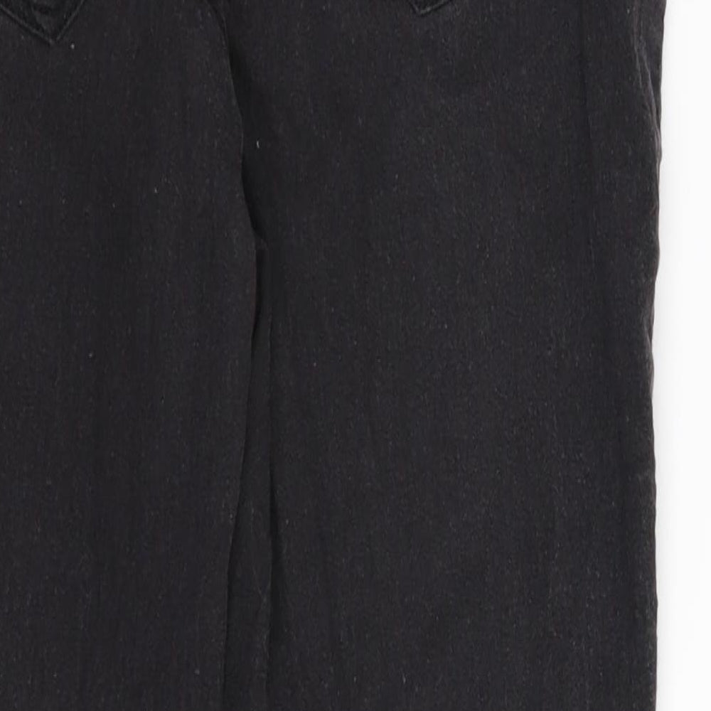 Brand and care label for Denim Co women’s black denim jegging jeans, size UK 12, 26-inch leg