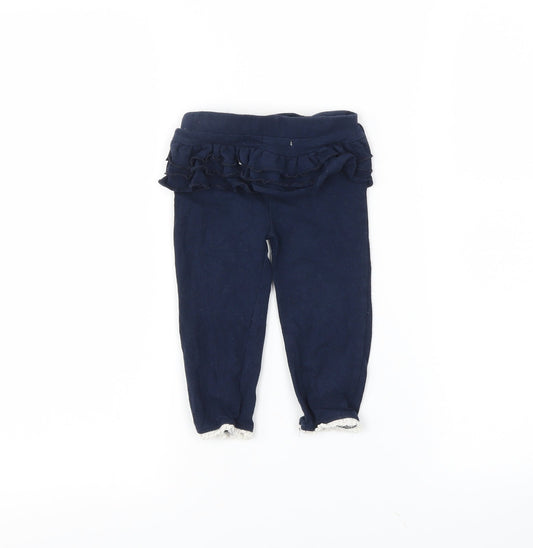 Crafted Girls Blue Pedal Pusher Leggings Size 12-18 Months