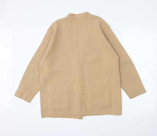 Preworn Womens Beige Cardigan Jumper Size 16