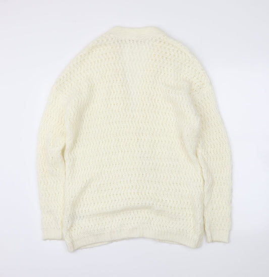 Love knitwear Womens Ivory Wrap Jumper Size 14