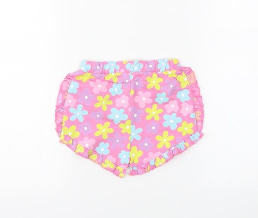 Preworn Boys Pink Floral Cropped Trousers Size 12-18 Months