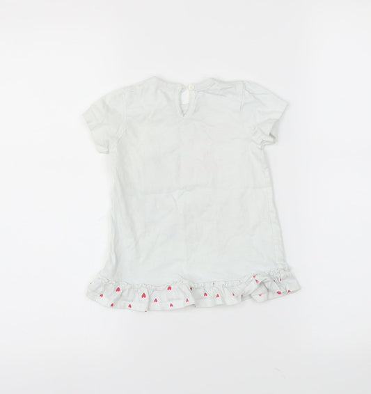 George Girls White Basic T-Shirt Size 12-18 Months
