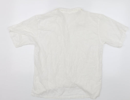Preworn Womens White Basic Button-Up Size XL