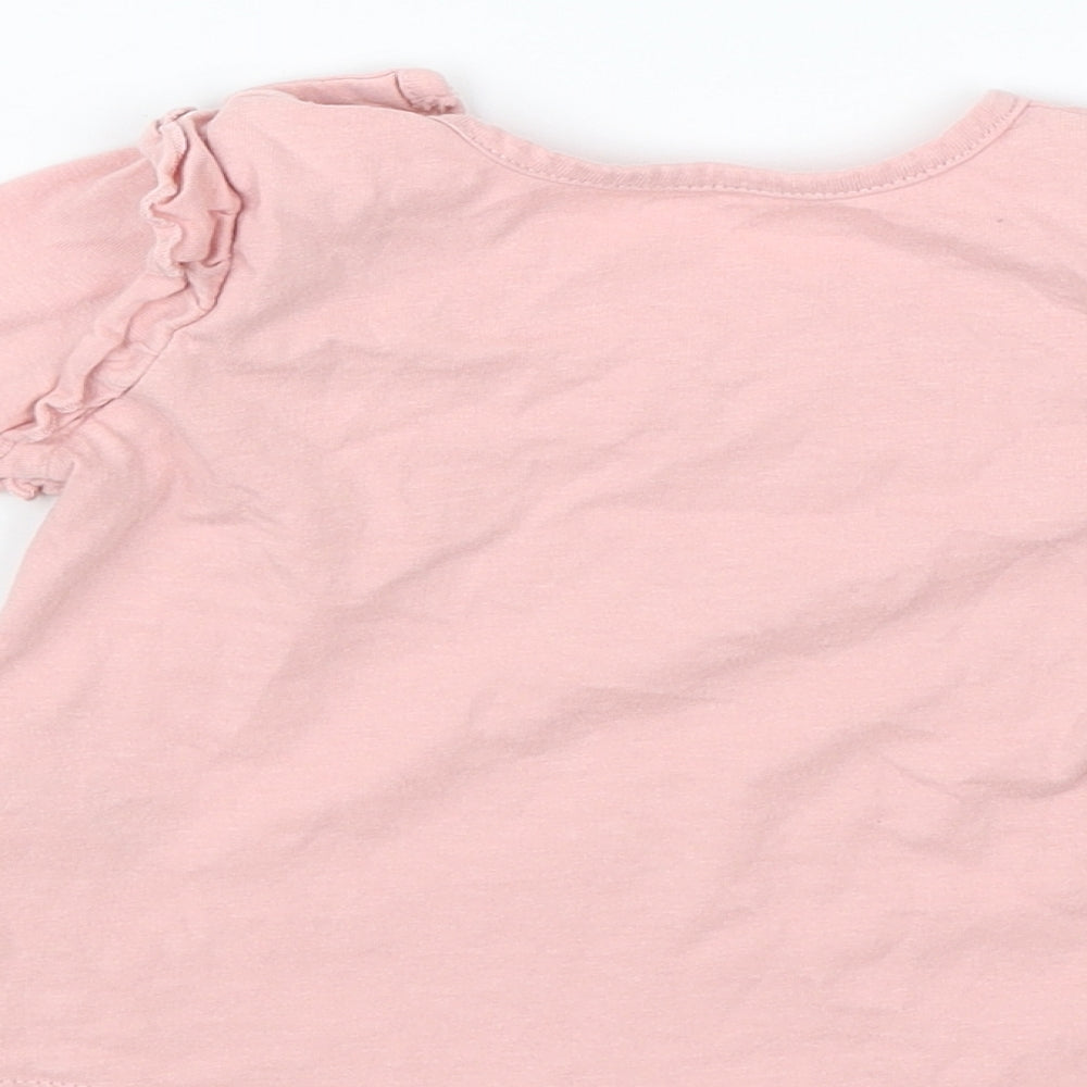 Brand and care label for Matalan Baby Pink Basic Blouse, size 3-6, Months - I love cuddles