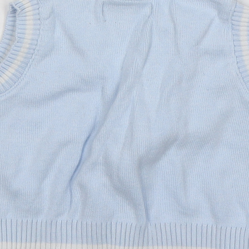 Brand and care label for Early Days Baby Blue Basic Coat Coatigan, size 0-3, Months