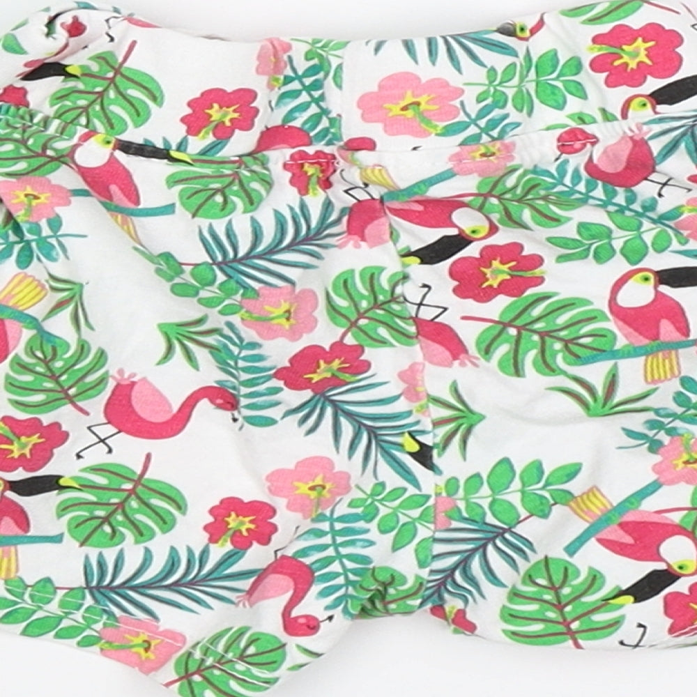Brand and care label for Primark Baby Green Floral Cropped Leggings, size 6-9, Months