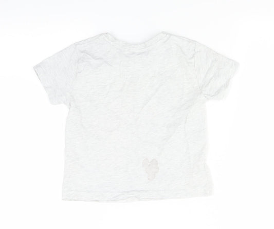 Primark Boys Grey Basic T-Shirt Size 3-4 Years