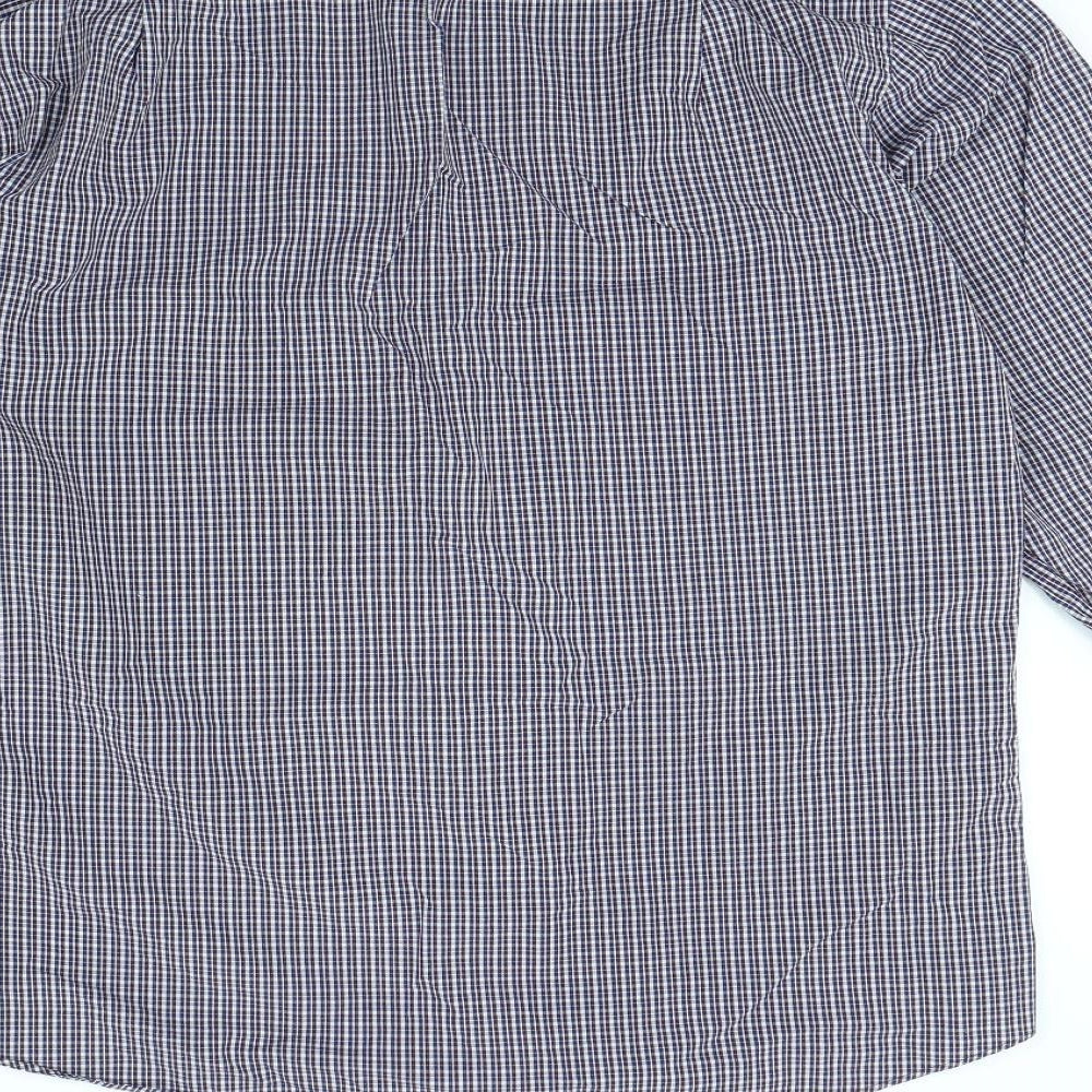 M&S Mens Red Check Dress Shirt Size 42