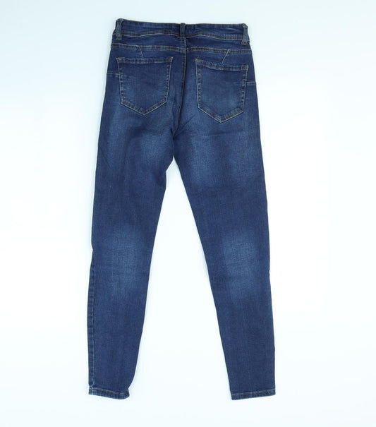 Denim & Co. Womens Blue Skinny Jeans Size 10 L29 in
