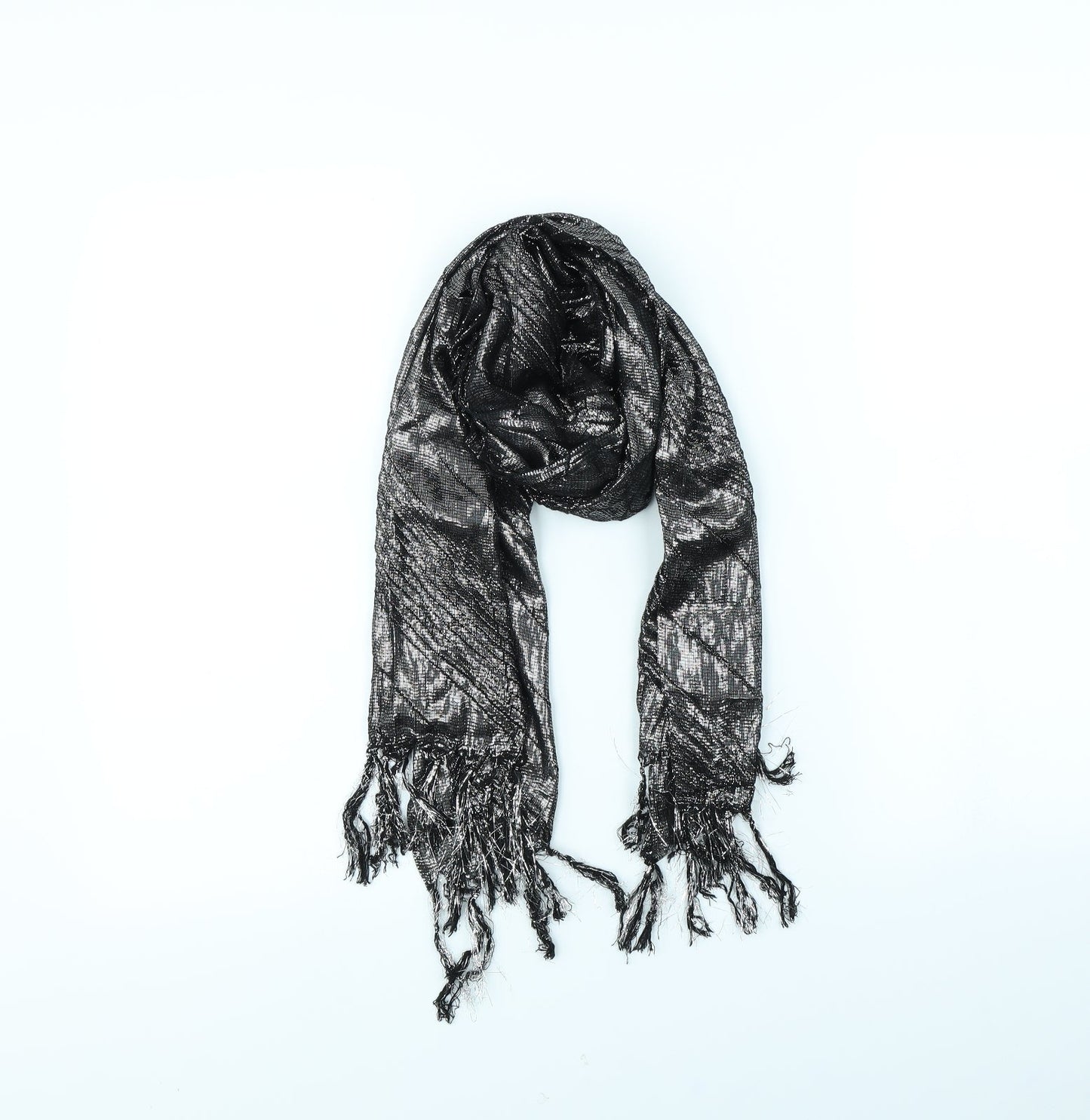Preworn Womens Silver Scarf