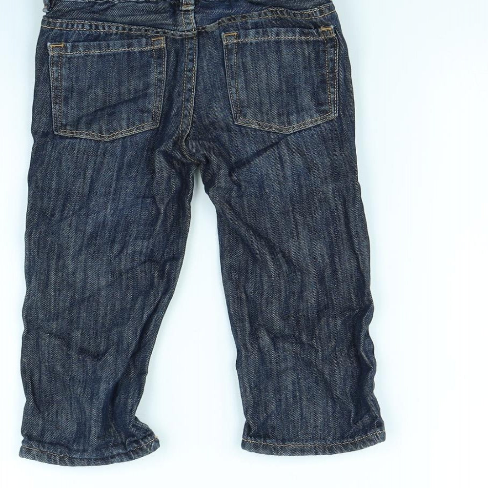 Brand and care label for Gap Baby Blue Cargo Jeans, size 18, Months